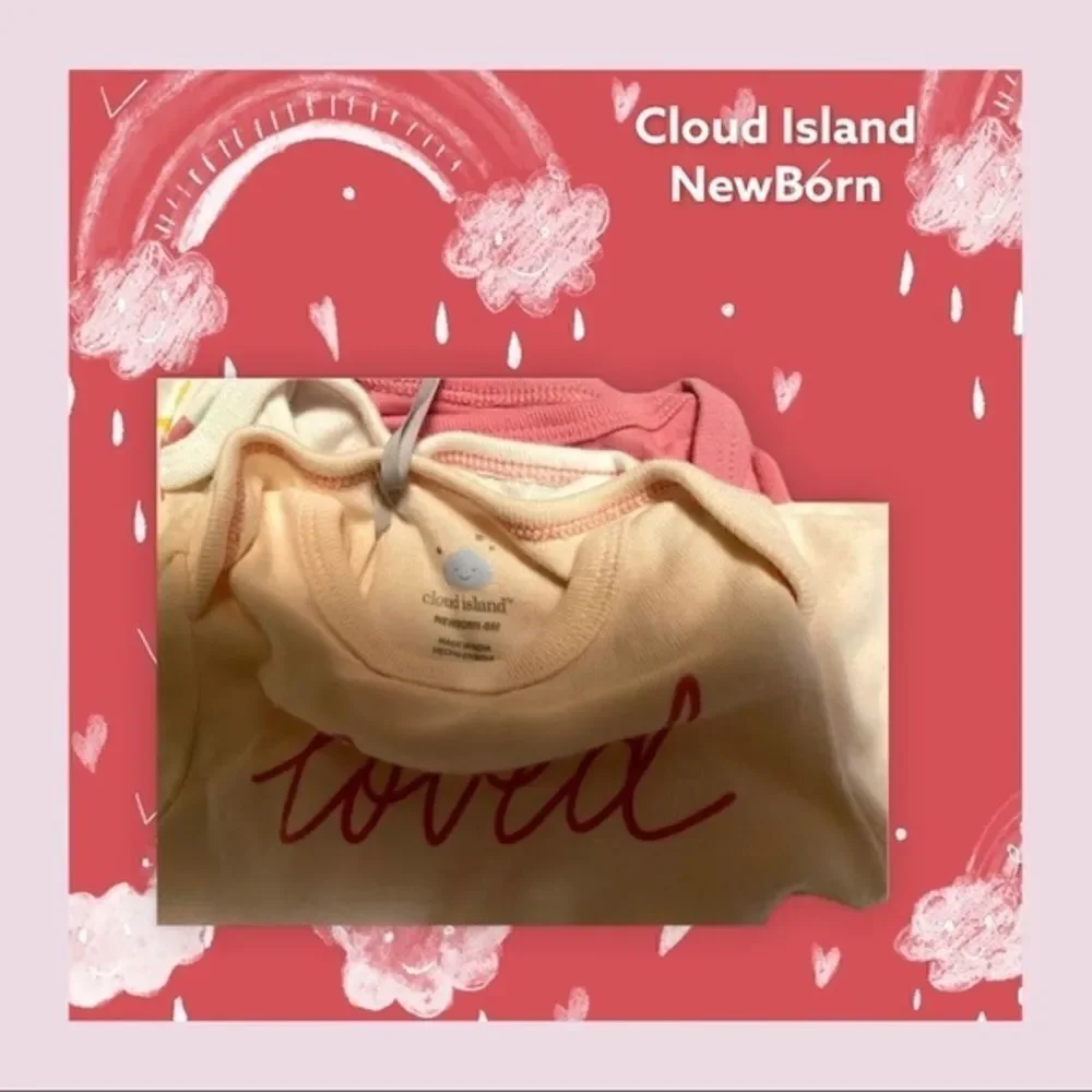 4PK Meadow Short Sleeve Bodysuit - Cloud Island